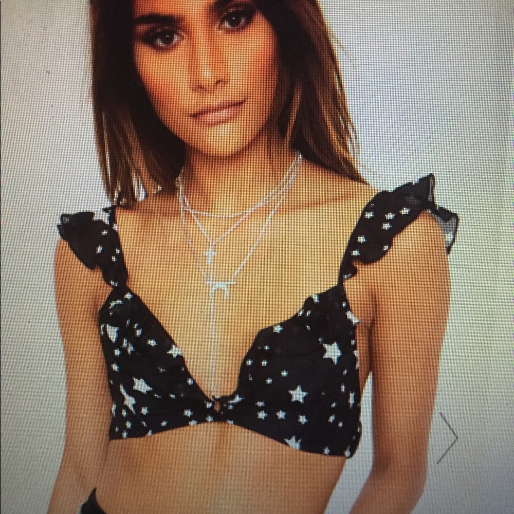 Star ruffle bralette/ crop top